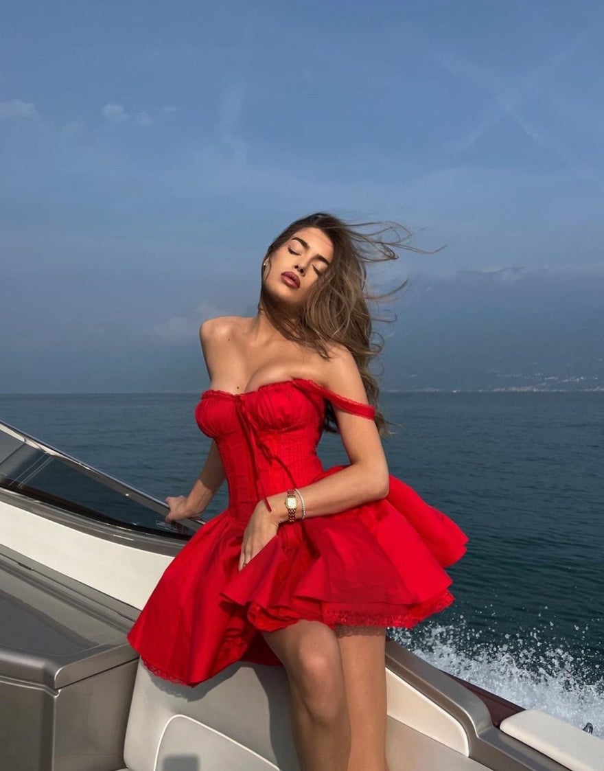 House of CB Pietra Mini Dress - Cherry photo 4