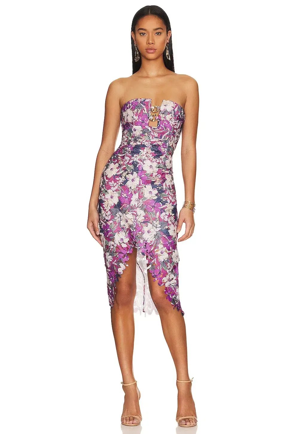 Elliatt Corse Dress Floral Size L/Au 12 photo 2