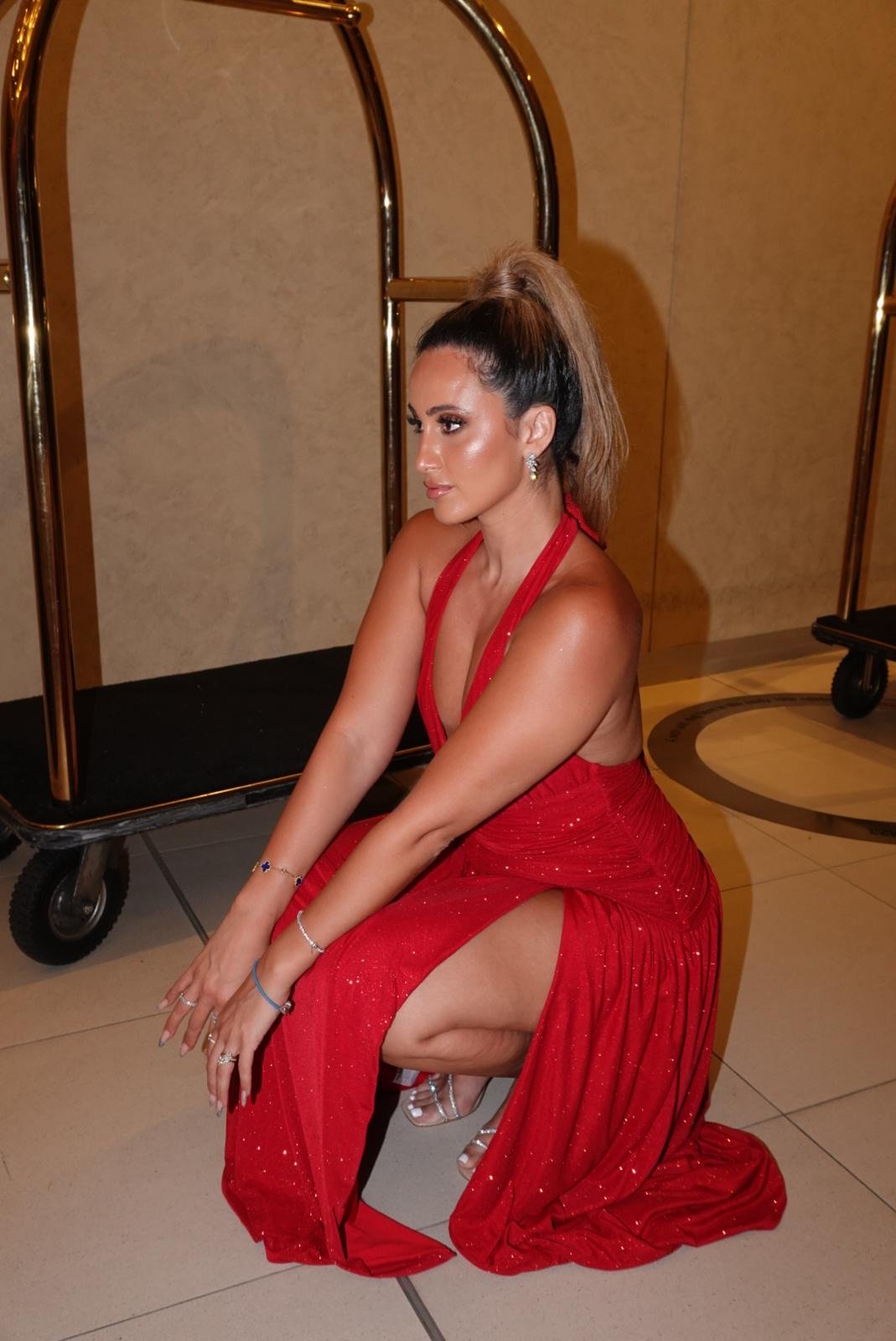 MELANIA MAXI DRESS RED photo 4