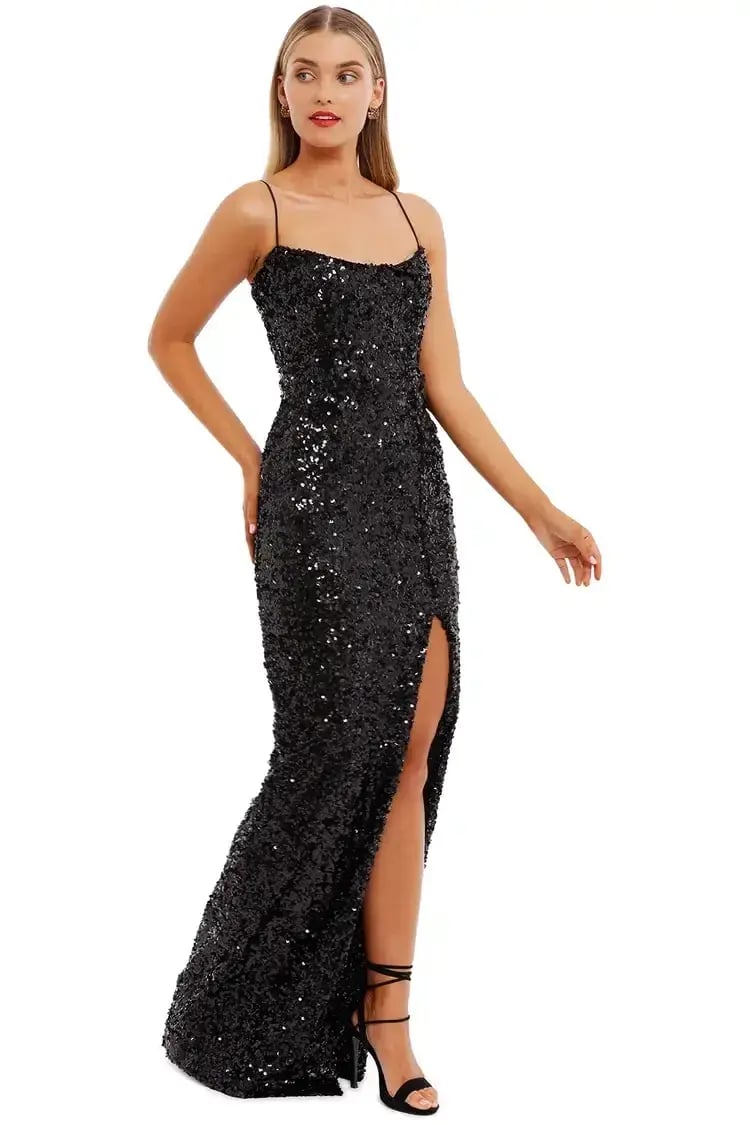 Nookie Confetti Gown Black Size 12 photo 4