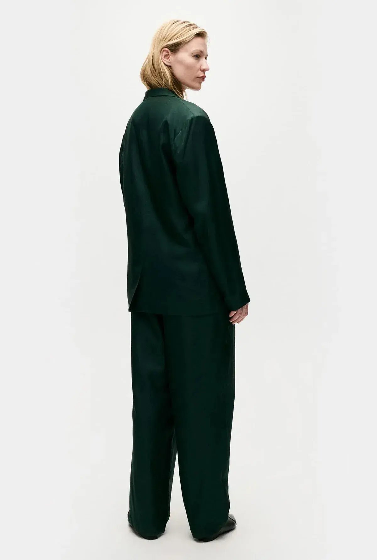 Silk Laundry Twill Miami Blazer Scarab Green Size 8/S photo 5