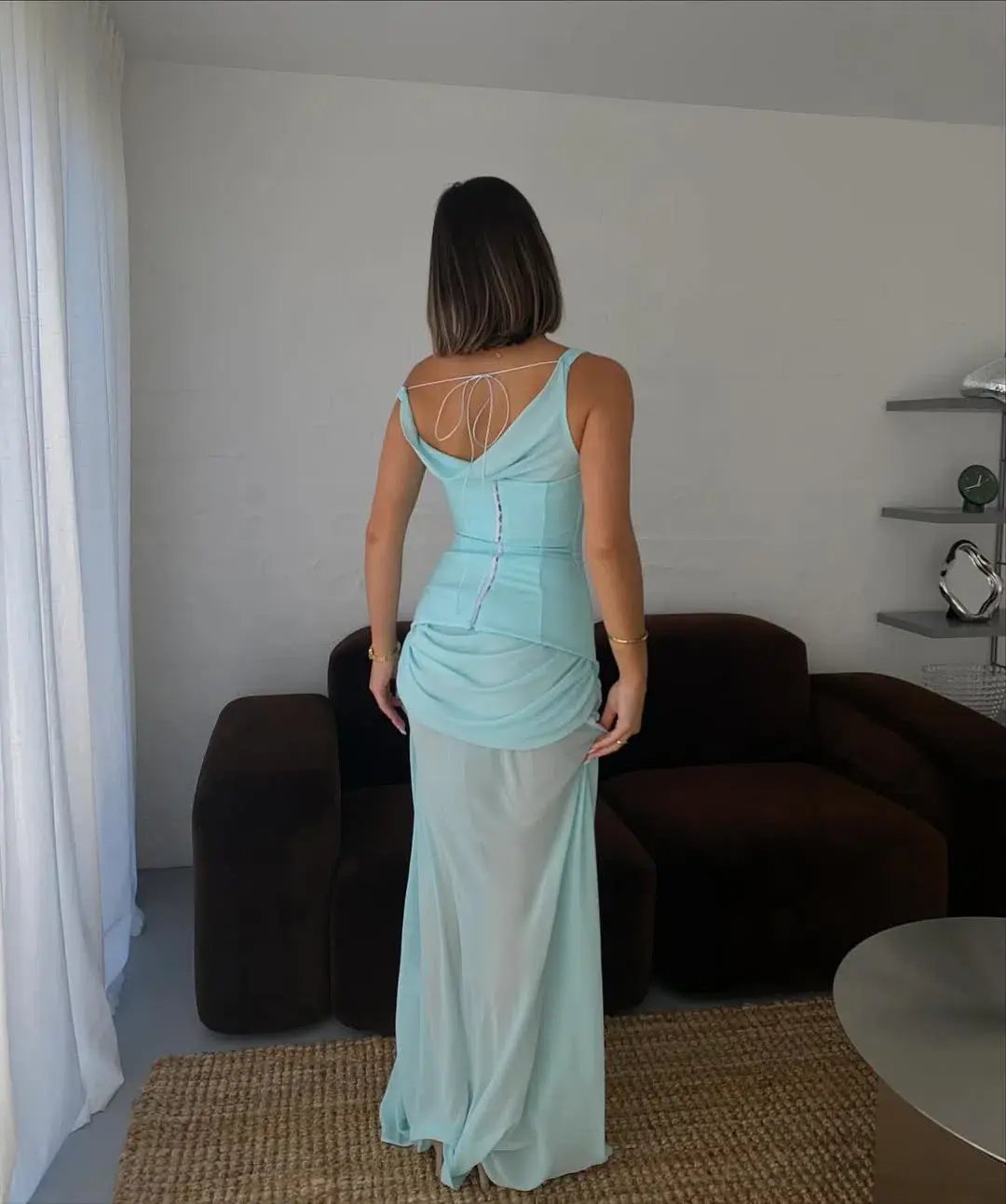 Natalie Rolt Cadence Gown Baby Blue Size 2/Au 10 photo 2