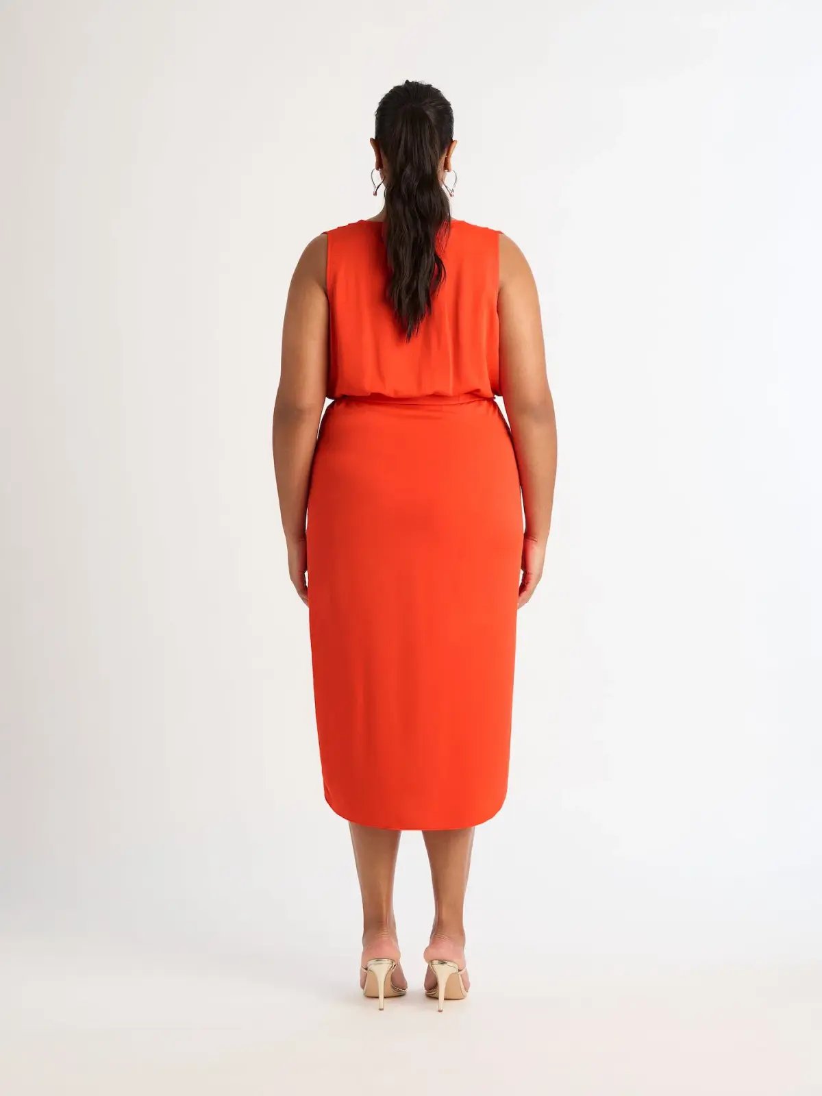 Sheike Saskia Midi Dress Coral Size 16 photo 2