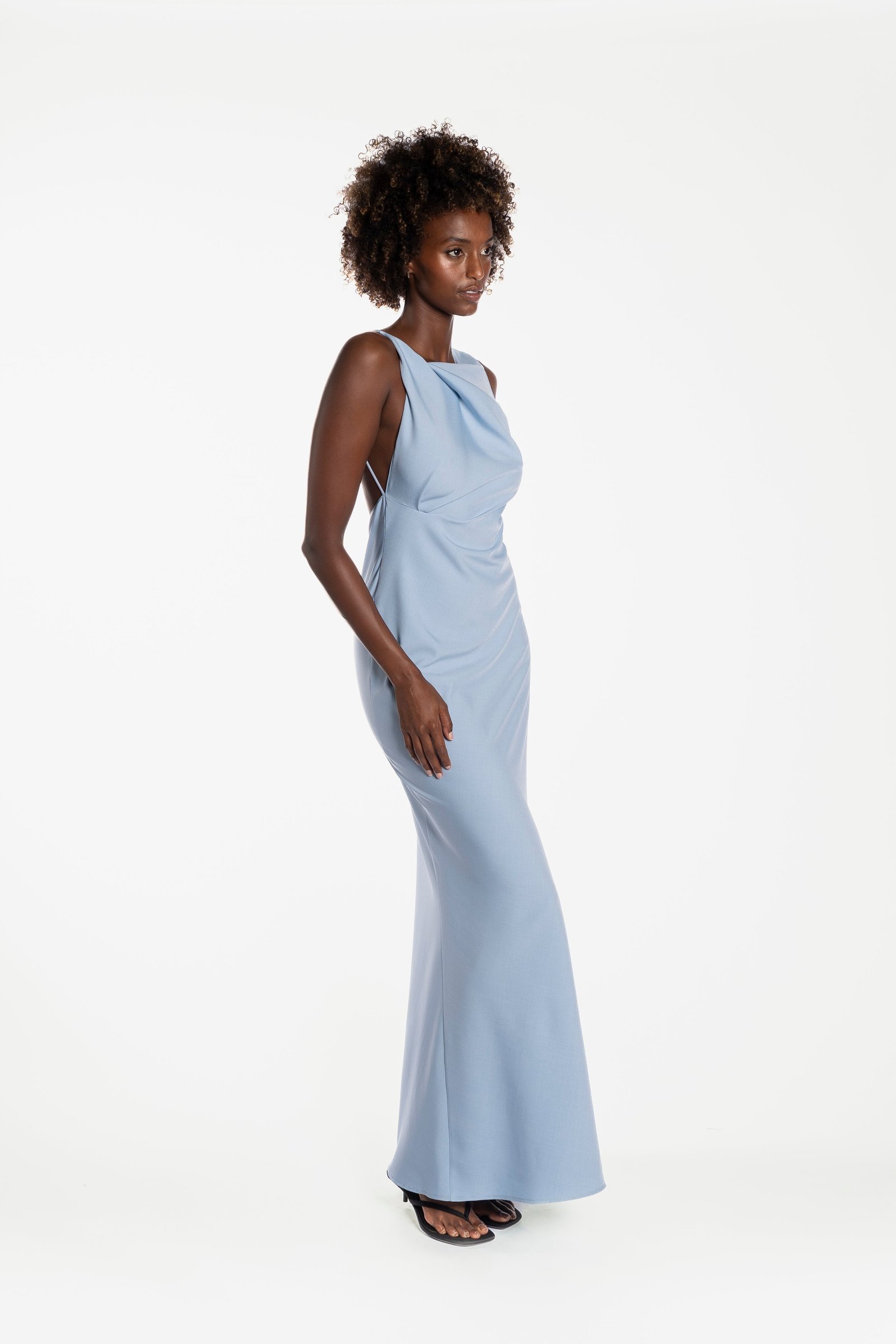 ONE FELL SWOOP KOTA MAXI DRESS - DENIM BLUE photo 7