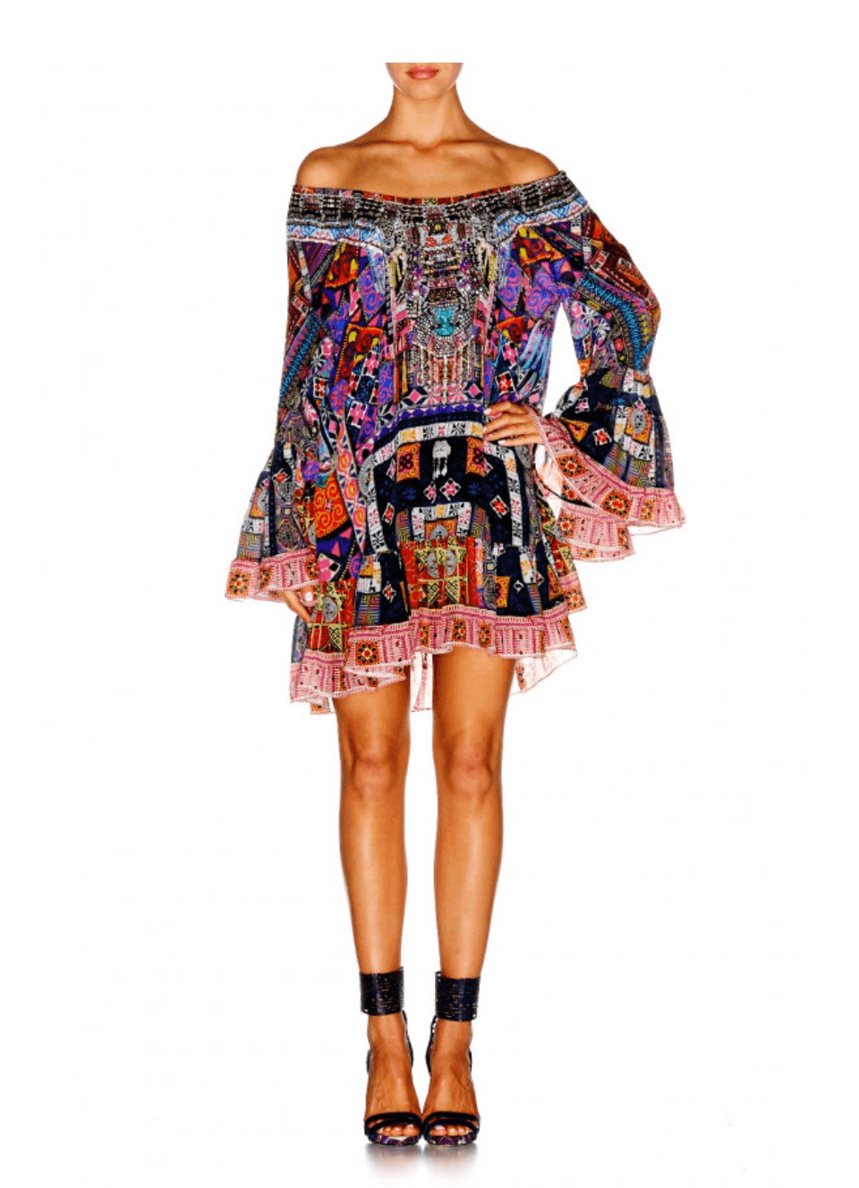 Camilla Patch Me Up A Line Frill Dress XS photo 5