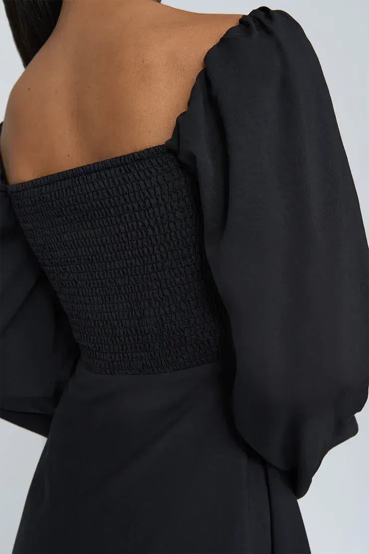 By Johnny Annika Midi Dress Black Size AU 14 photo 2