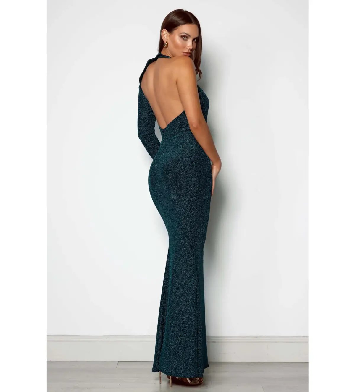 Elle Zeitoune Pia Emerald Maxi Dress Green Size AU 8 photo 3