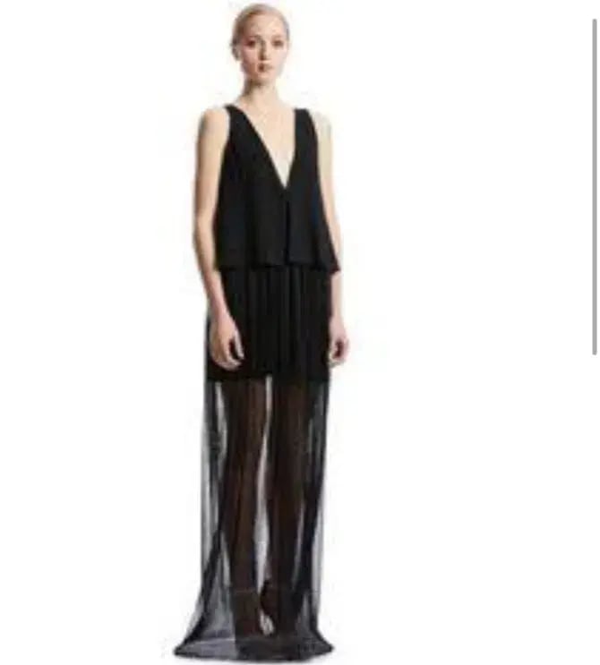 Scanlan Theodore Dress Navy & Black Size 6 photo 2