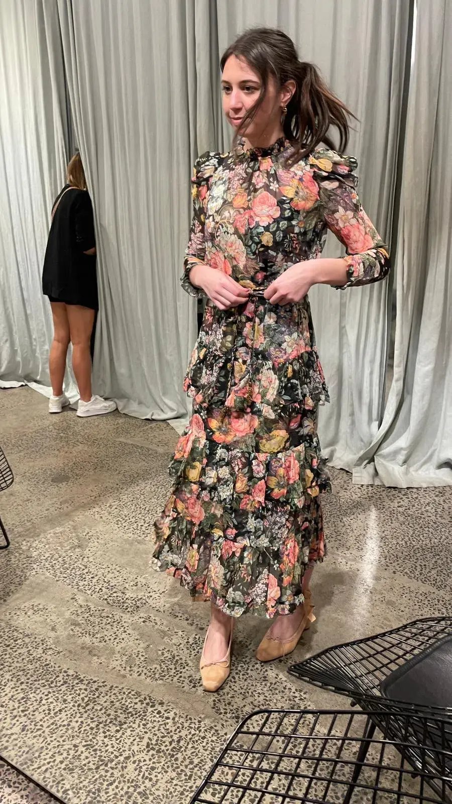 Zimmermann Lady Beetle Midnight Floral Dress Size- 6-8 photo 3