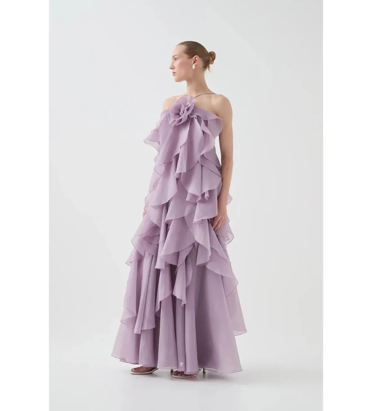 Aje Pandorea Layered Maxi Dress Lilac Size 16/XXL photo 2