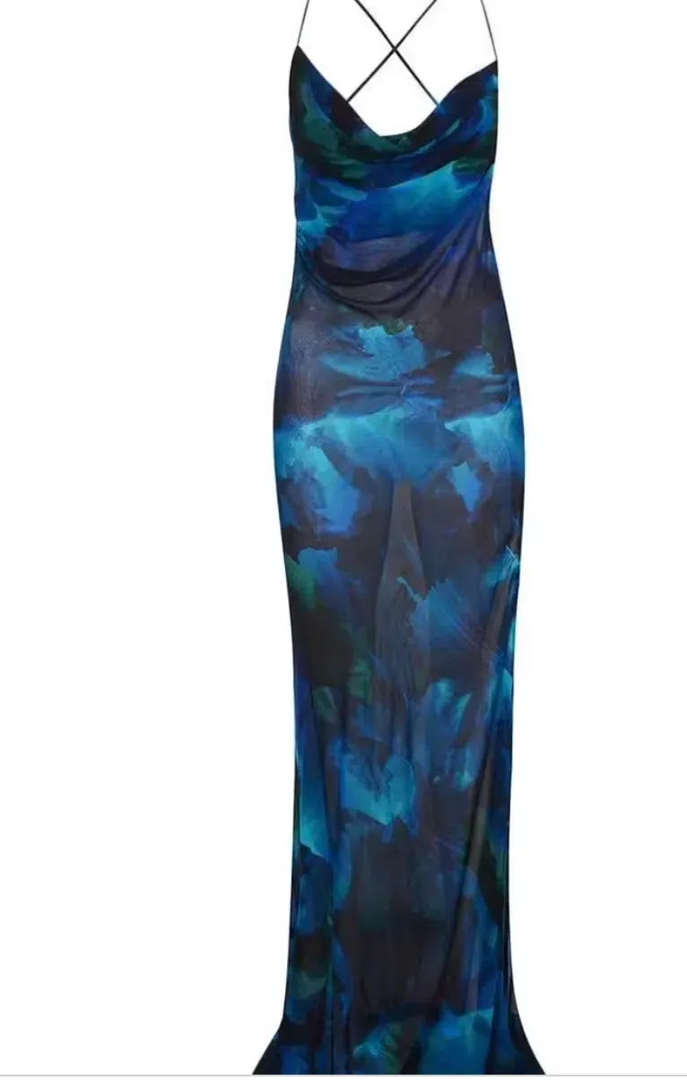 Rat & Boa Rafinha Dress Midi Blue Size 8 photo 4