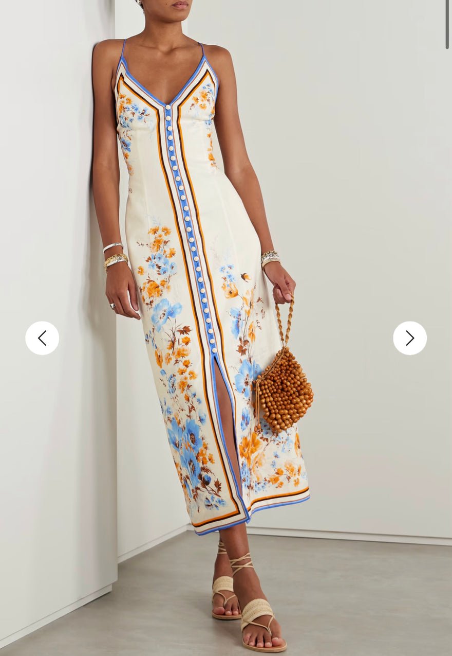 Zimmermann Halcyon Printed Linen Midi Dress photo 2