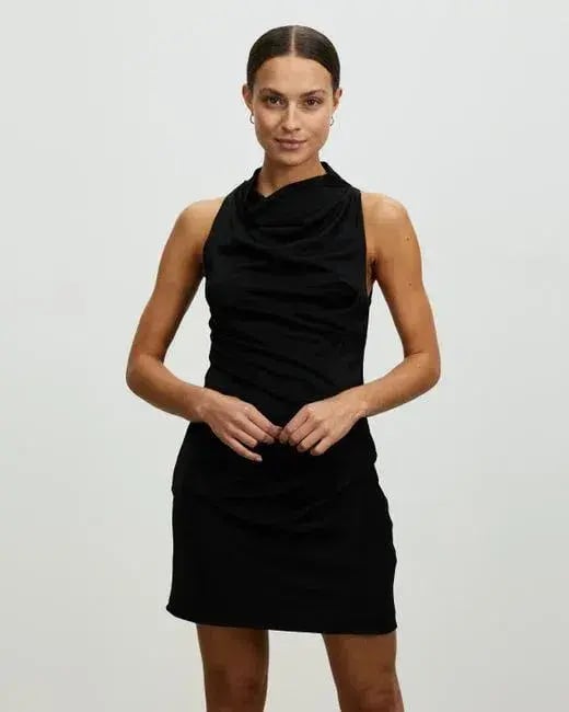 Lover Lisboa Mini Dress Black Size 12 photo 2