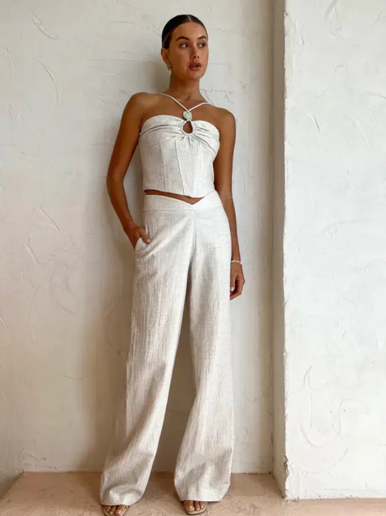 Viktoria and Woods Delta Bustier and Parsons Trouser Set Natural Size 00/0 (AU 4-6) photo 2