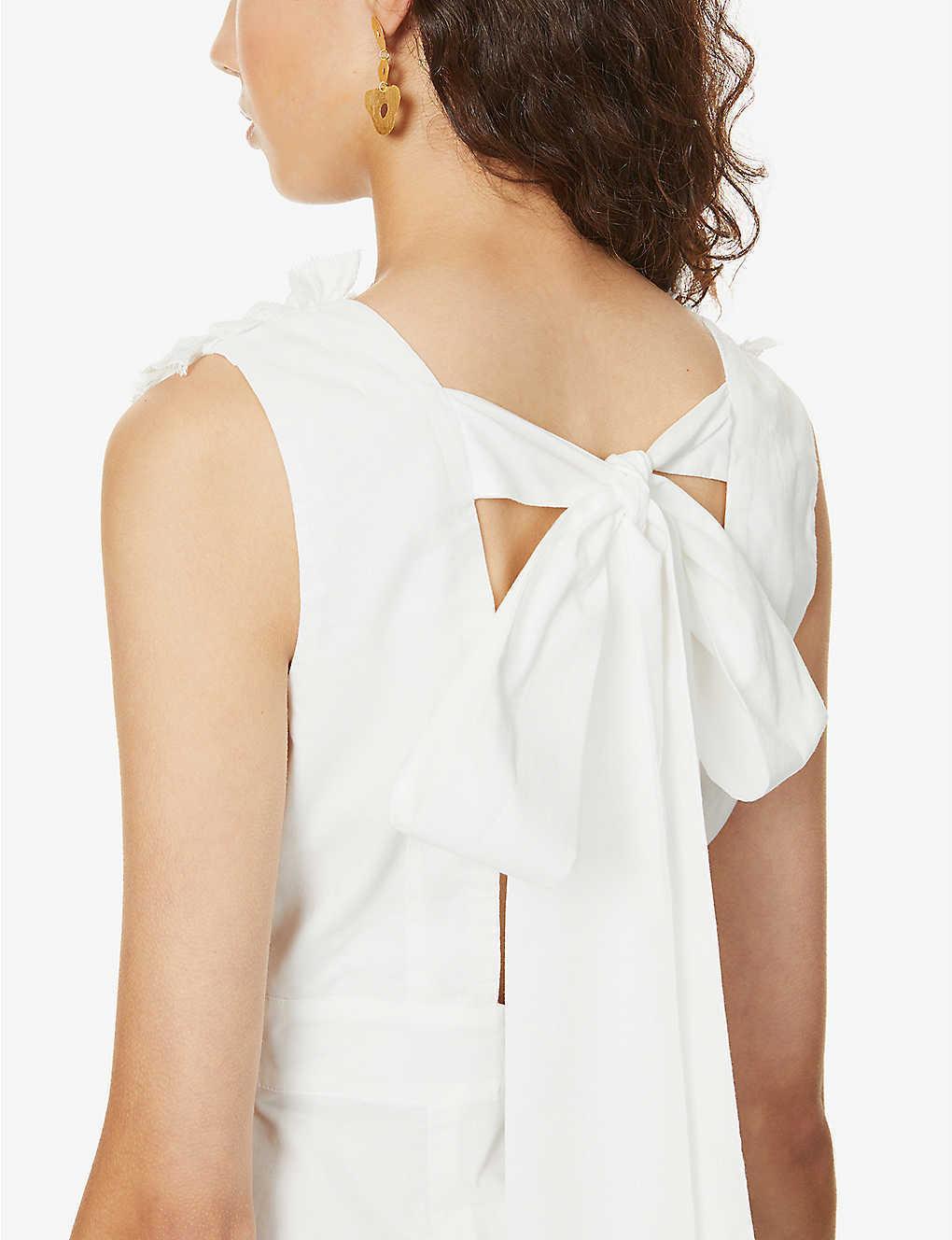 Joslin White Stacey Cotton Dress White Size 6 photo 4