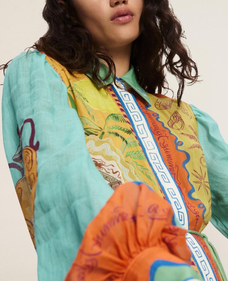 Alemais Surrealist Summer Ramie Shirtdress photo 4