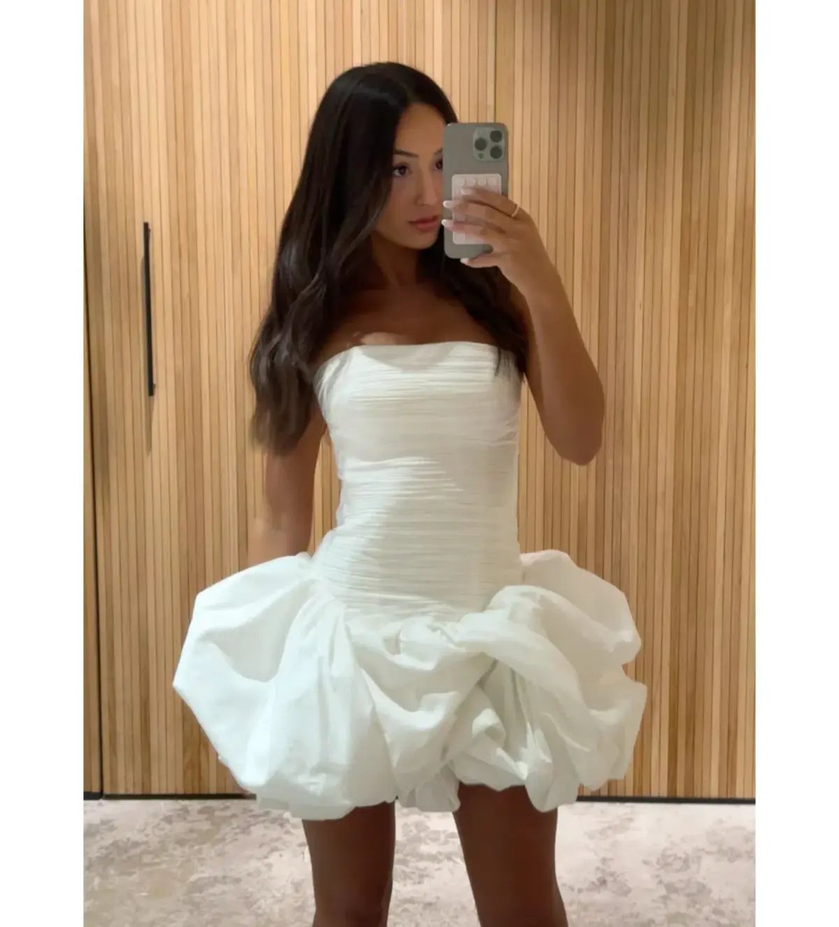 Aje Violette Bubble Mini White Size 8 photo 5