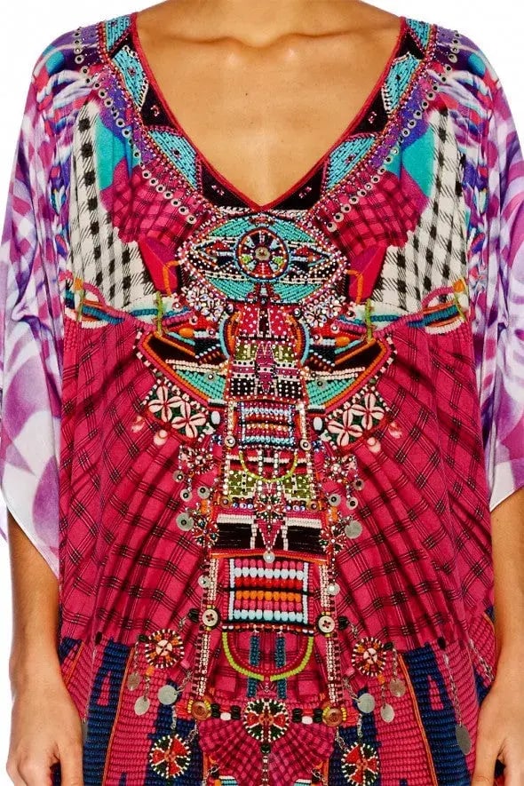 Camilla Discotheque Long V Neck Kaftan Print Size 16 photo 3