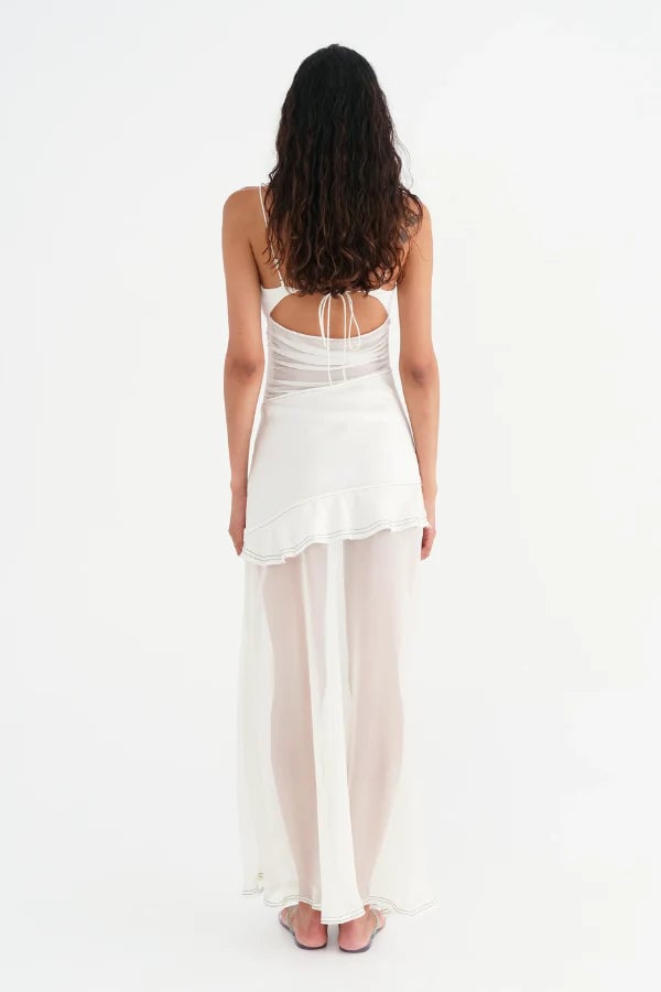 BENNI DELILAH MAXI DRESS - WHITE photo 4