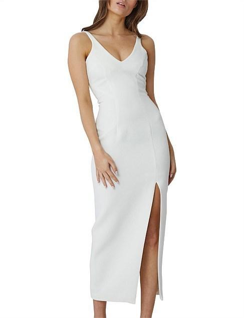 BYJOHNNY CONTOUR LINES SPLIT MIDI DRESS - SIZE 6 photo 3