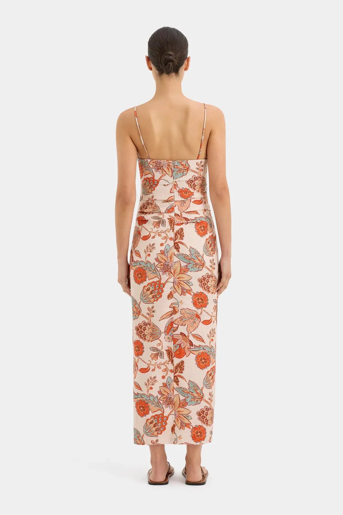 Sir the Label Noemi Balconette Midi Dress in Desert Wildflower Colour Size 1/AU8 photo 3