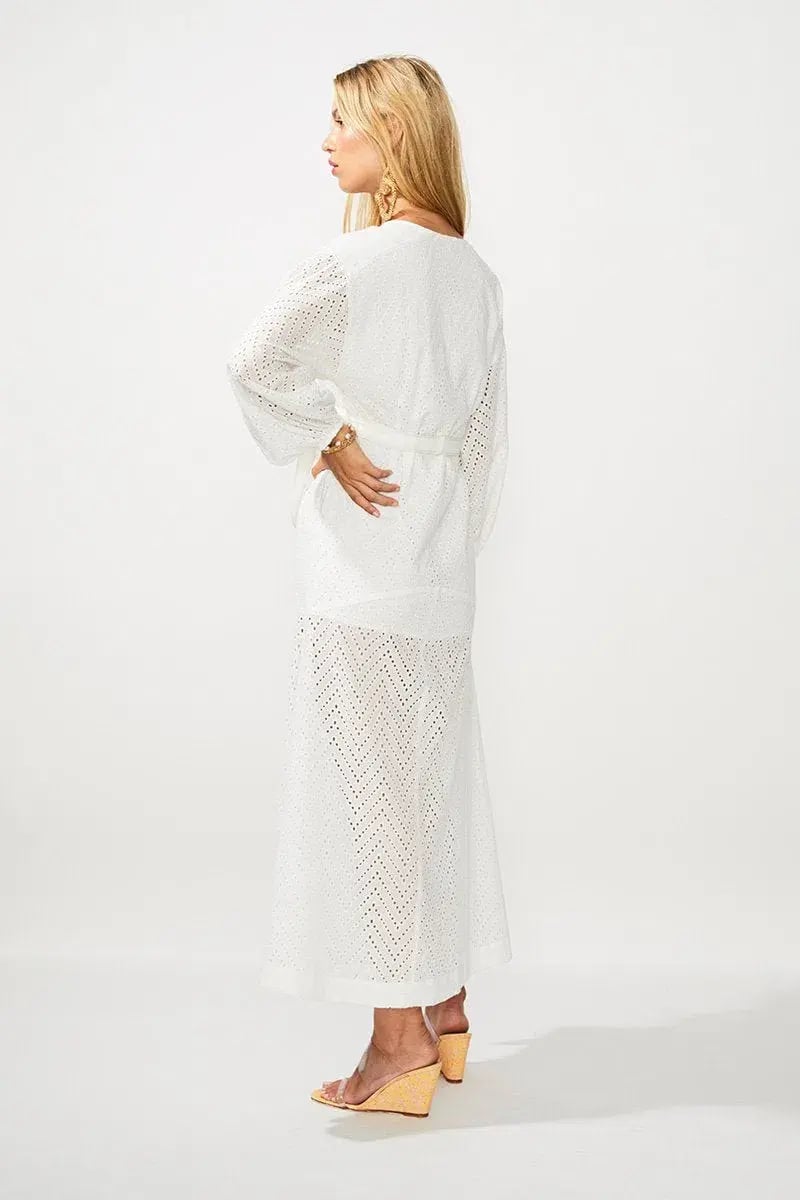 Suboo Goldie Wrap Tie Maxi Dress White Size 4 photo 4