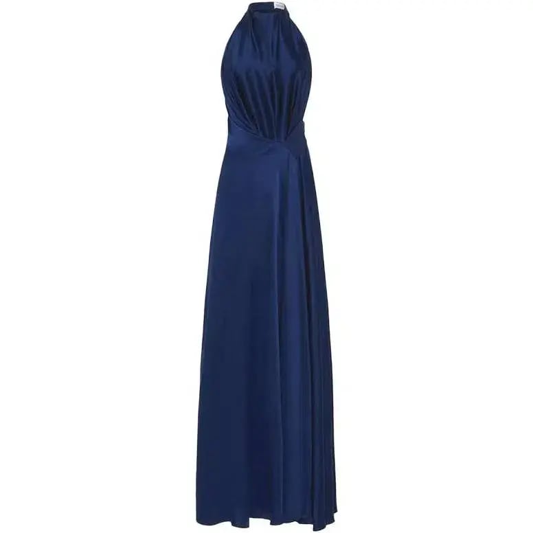 Bianca Spender Isabella Pure Silk Ball Gown in Navy Size 8 photo 3
