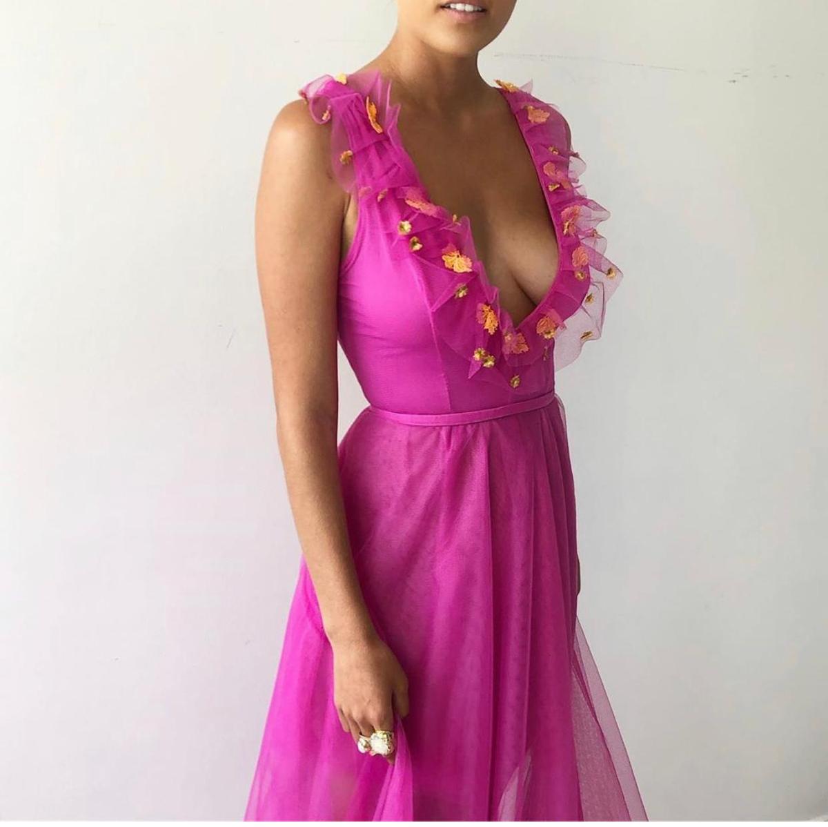 Judy Copley Couture LaLa Capri Dress Pink Size 8 photo 2