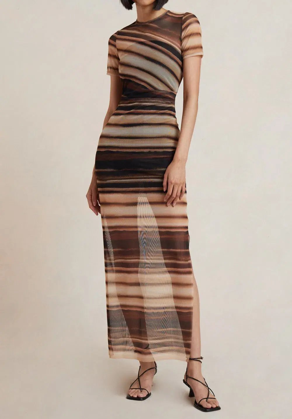 Bec & Bridge Watercolour Short Sleeve Maxi Dress Print Size 14 photo 2