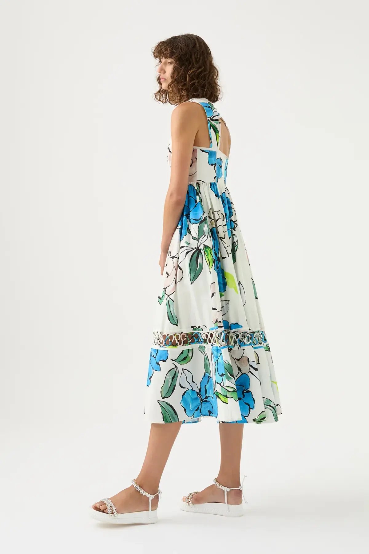 Aje Erika Cut Out Midi Dress in Cool Camellia Size 8 photo 3