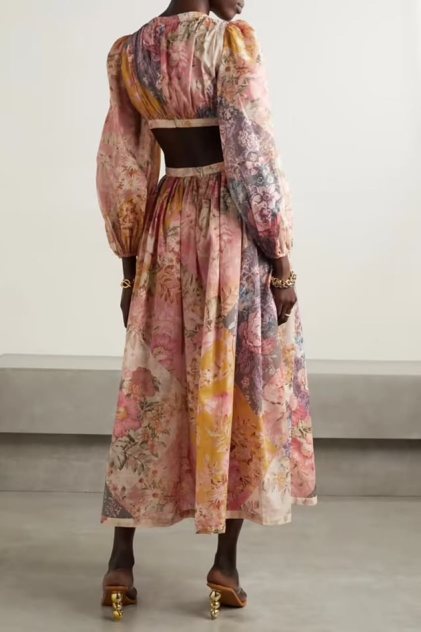 Zimmermann Pattie Patchwork Dress in Floral photo 2