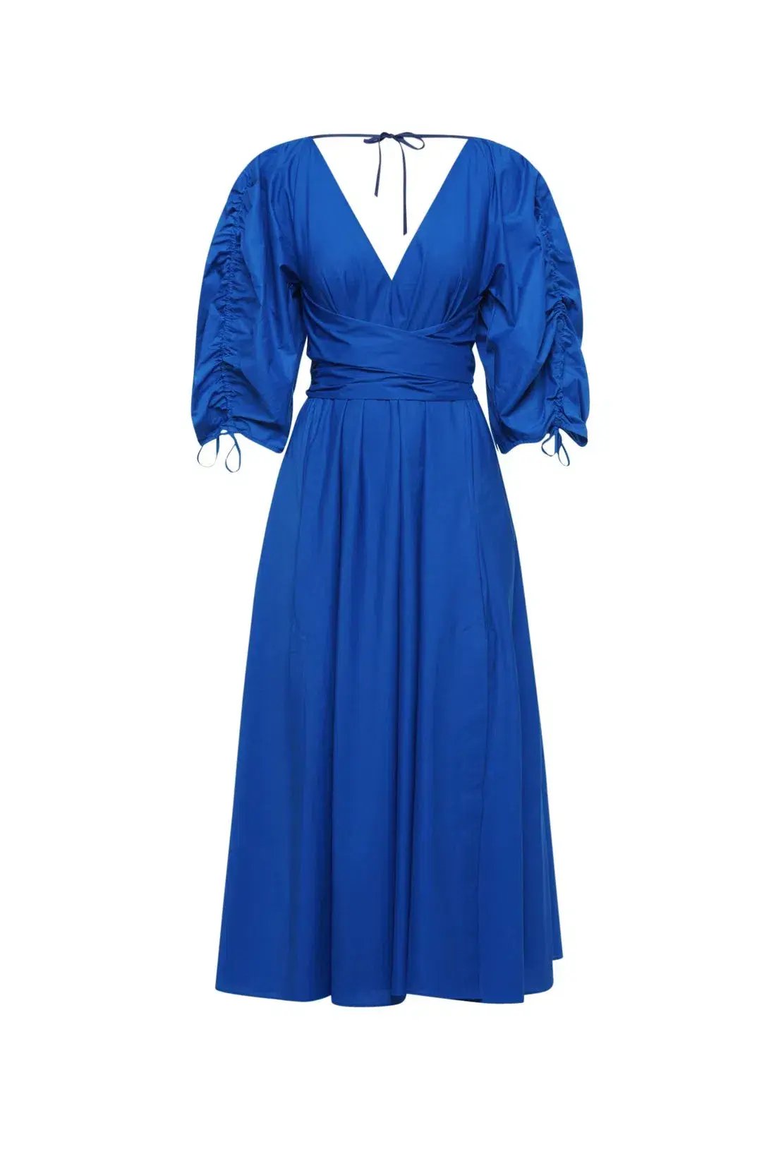 Scanlan Theodore Parachute Gather Sleeve Dress Blue Size 10 / M photo 3