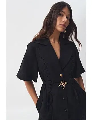 AJE Ana Mini Dress Black Size 8/S photo 10