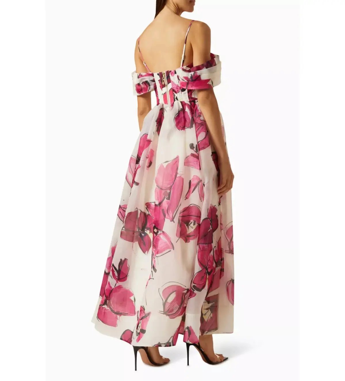 Aje Cordelia Corseted Maxi Dress Falling Florals Size AU 10 photo 5