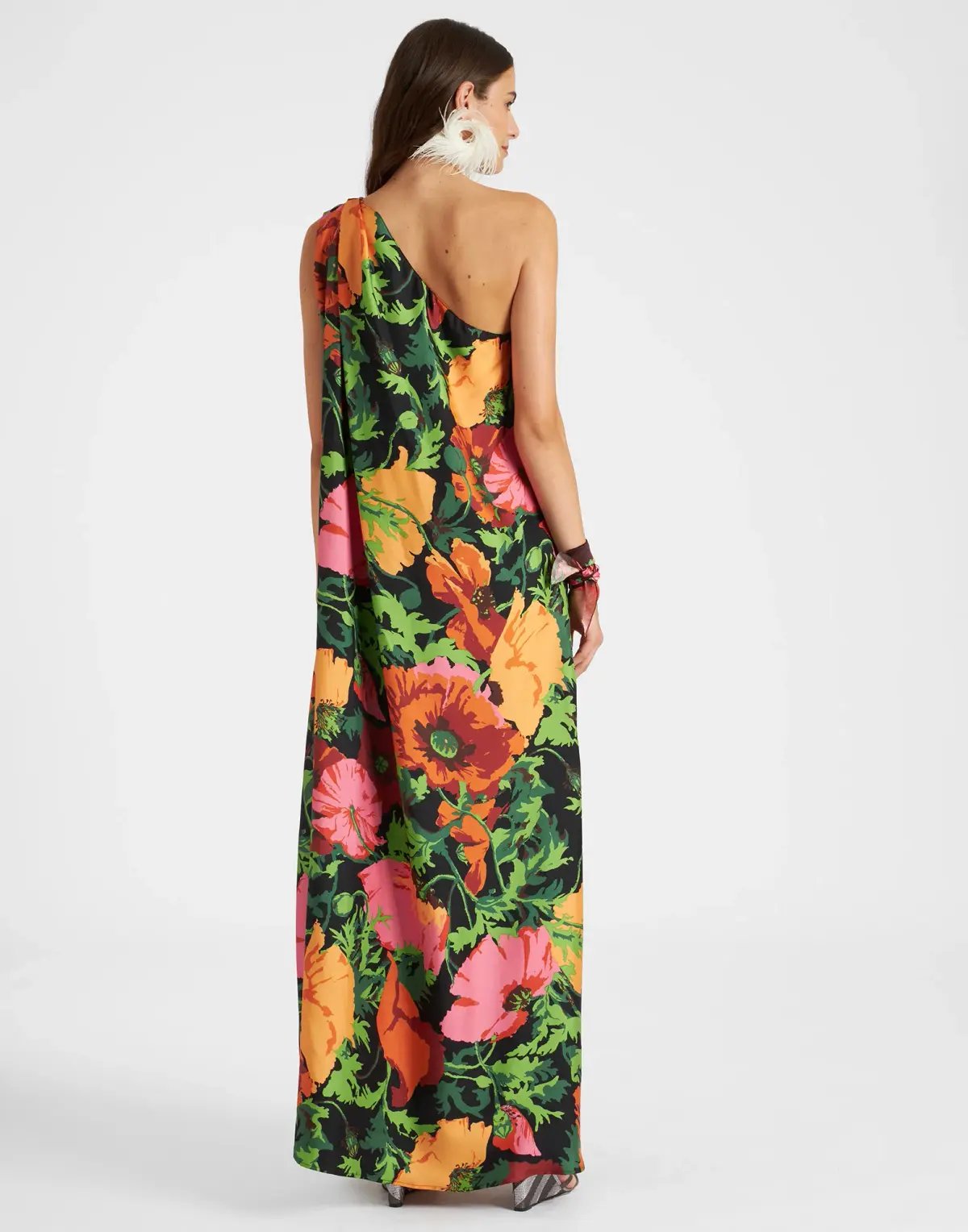 La Double J Roy Wonderland One Shoulder Dress Floral Size 8 photo 3