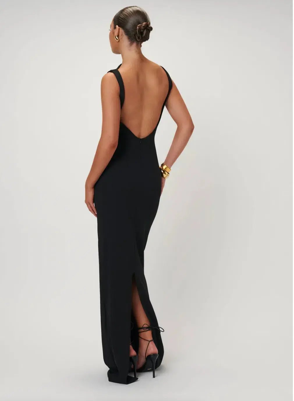 Effie Kats Verona Gown Black Size 12 photo 3