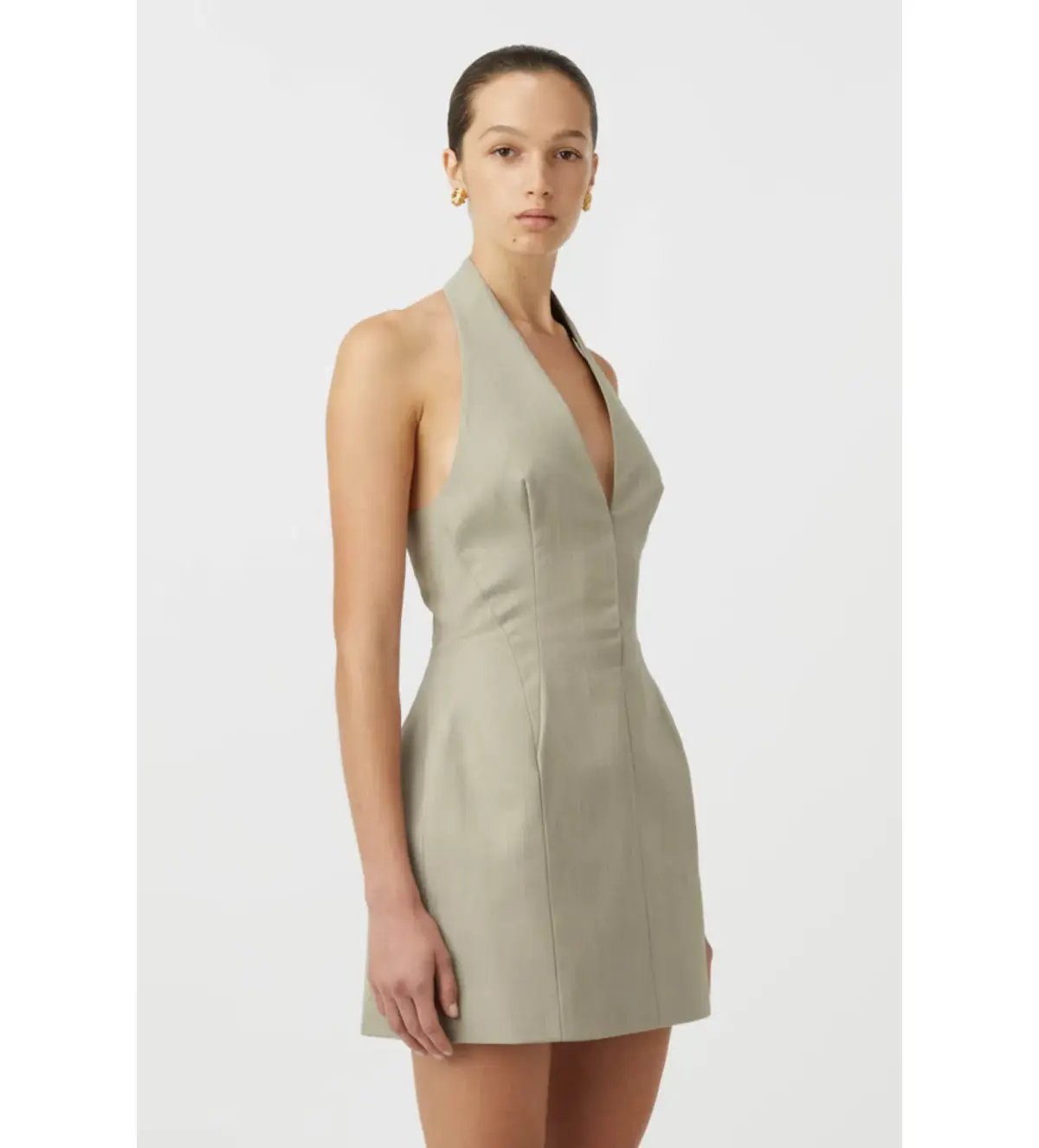 Camilla and Marc Pompidou Halter Neck Mini Dress in Green Size AU 8 photo 2
