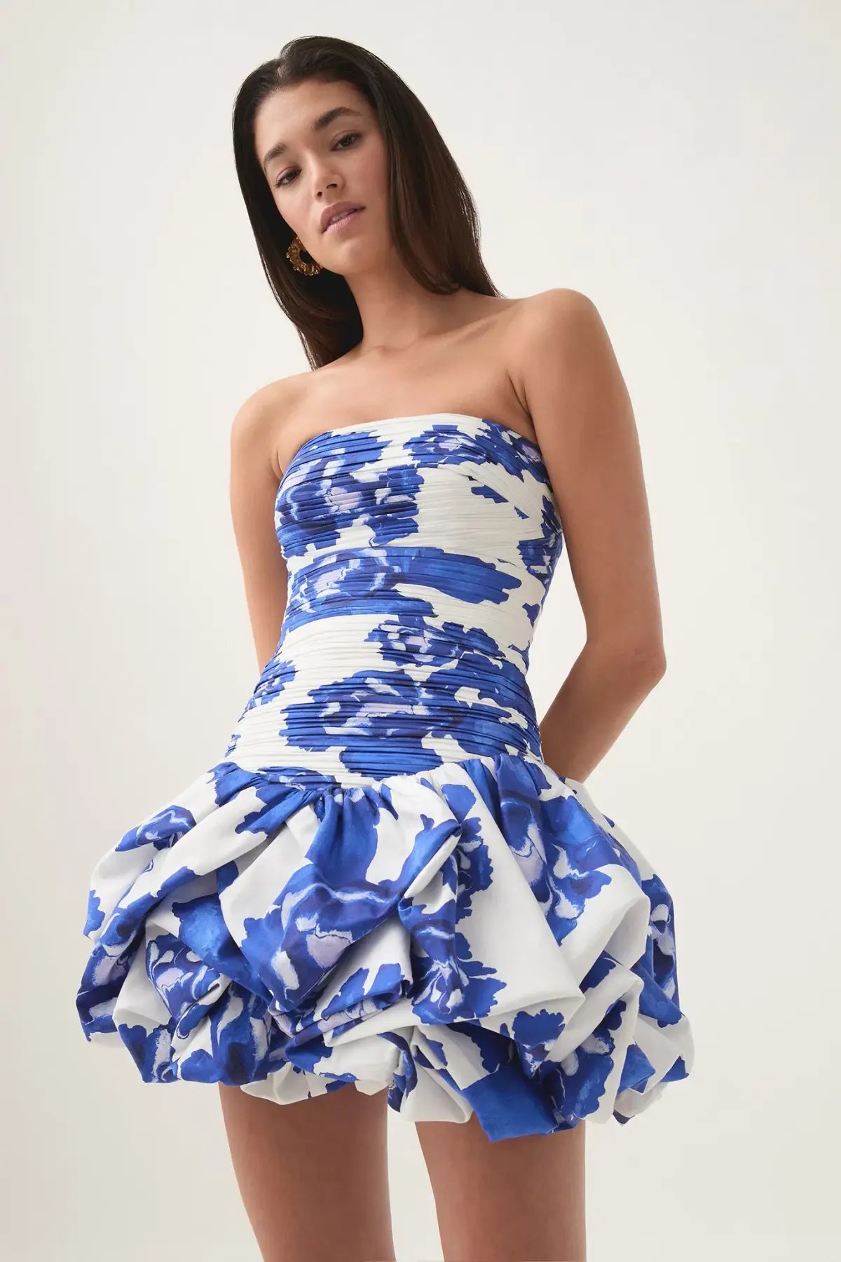 Aje Violette Bubble Hem Mini Dress Floral Size S/AU 8 photo 3