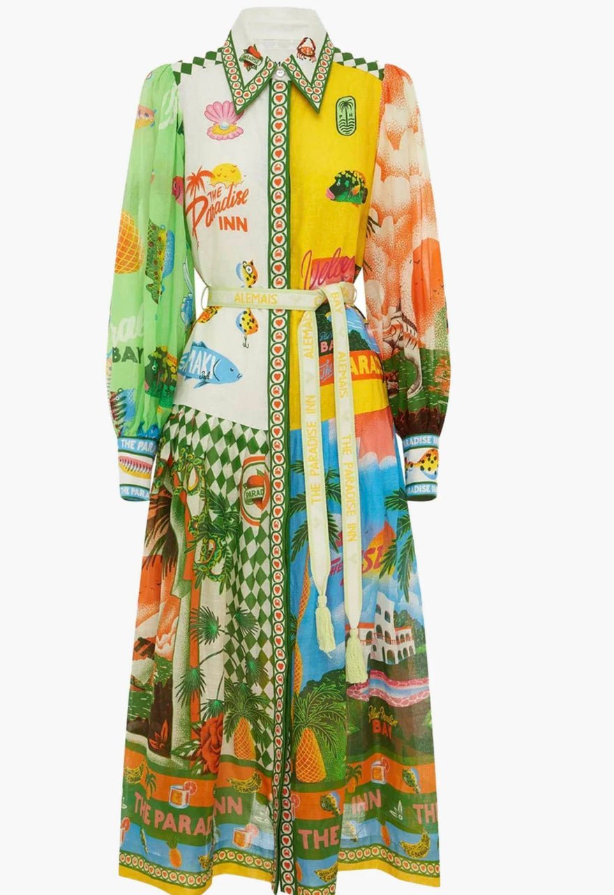 Alemais Paradiso Shirtdress In Multi photo 2