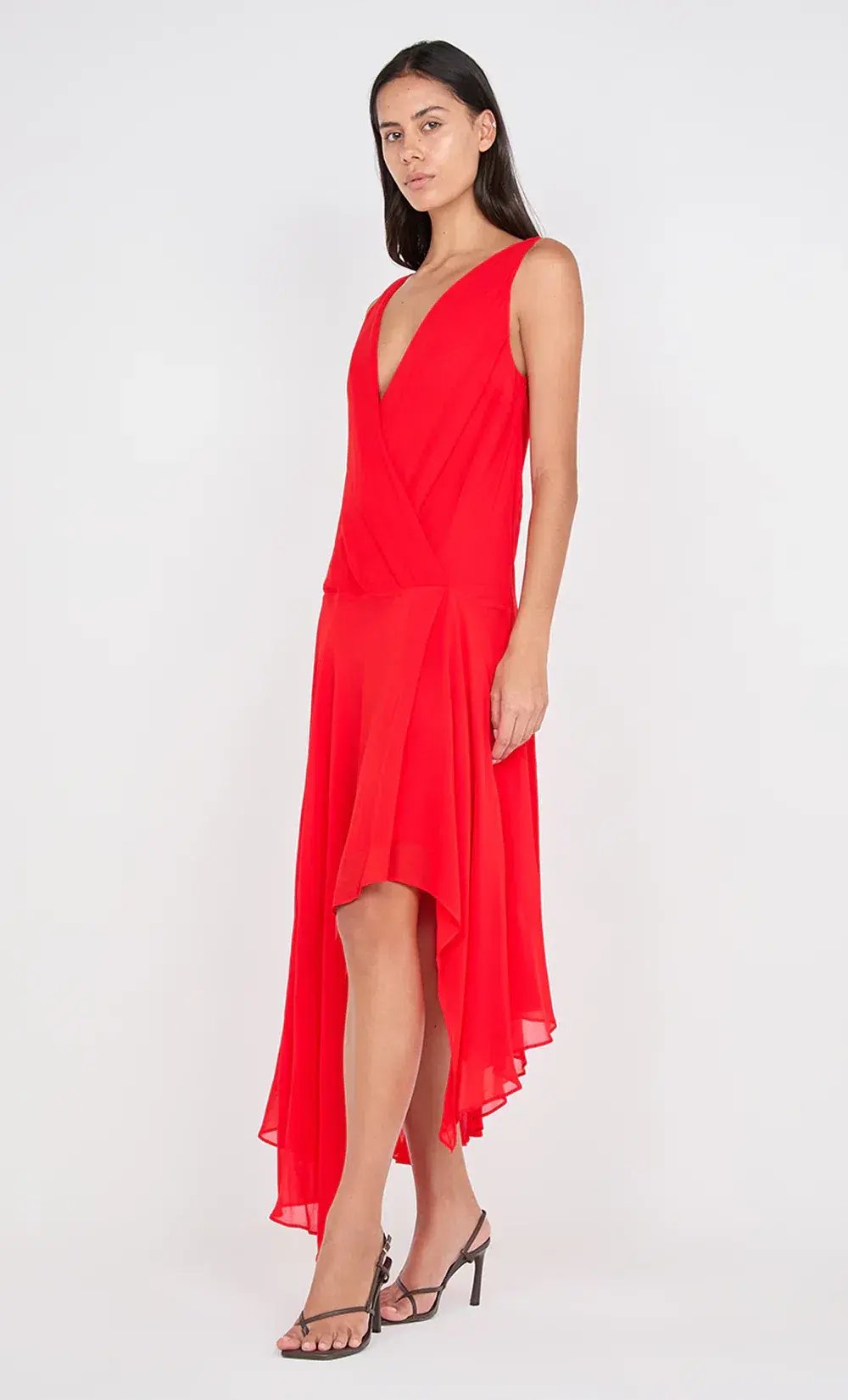 Bec & Bridge Rhone Wrap Asym Dress Chilli Size 10 photo 3