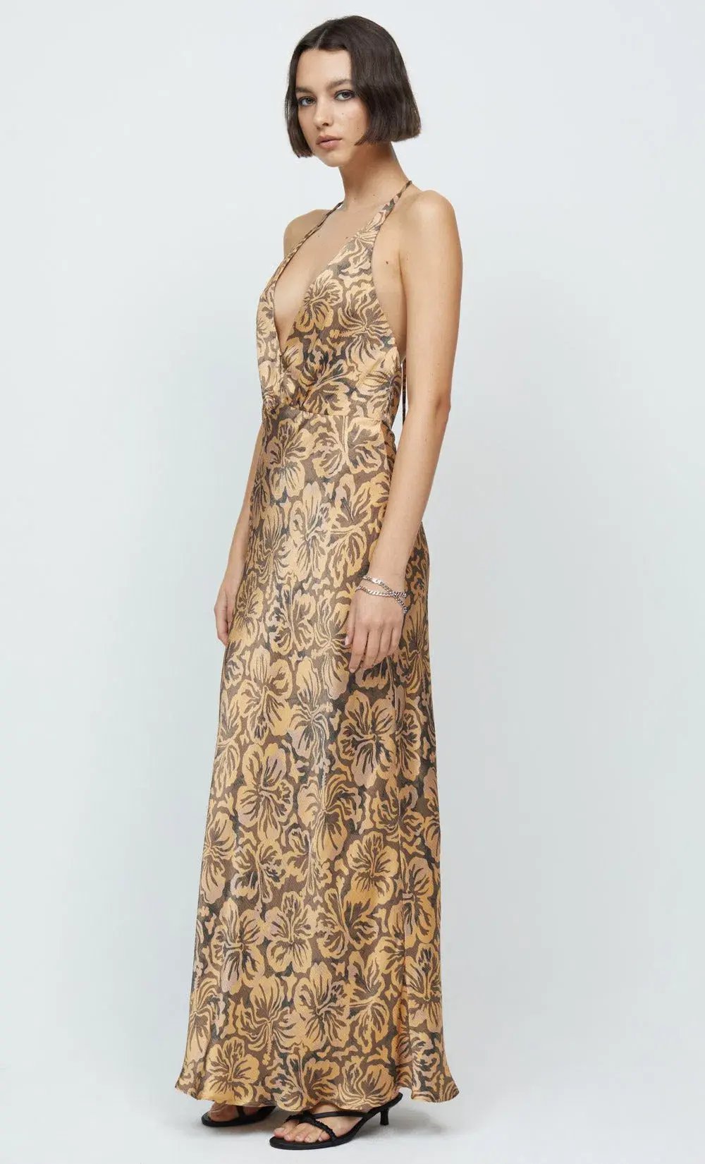 Bec & Bridge Samara Halter Maxi Dress Floral Size 8 photo 2
