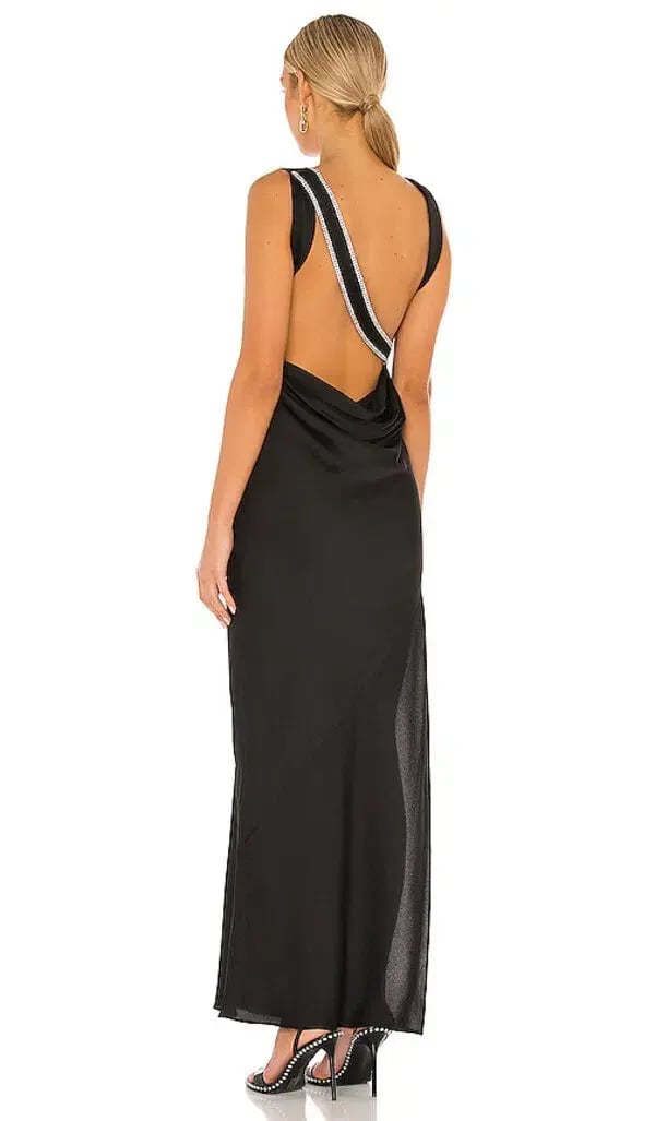 Michael Costello x Revolve Dani Gown in Black Size 8 photo 2
