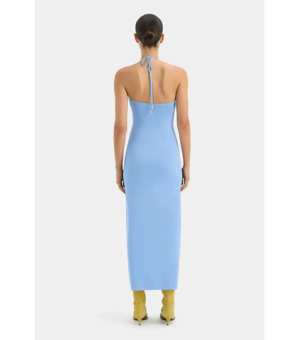 Sir The Label Salvador Beaded Halter Dress Cornflower Blue Size 0 / AU 6 photo 3