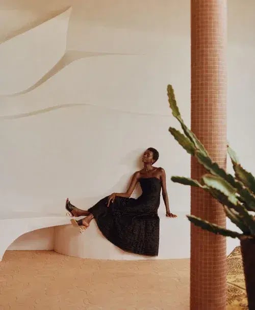 Aje Soundscape Maxi Dress in Black Size 14 photo 4