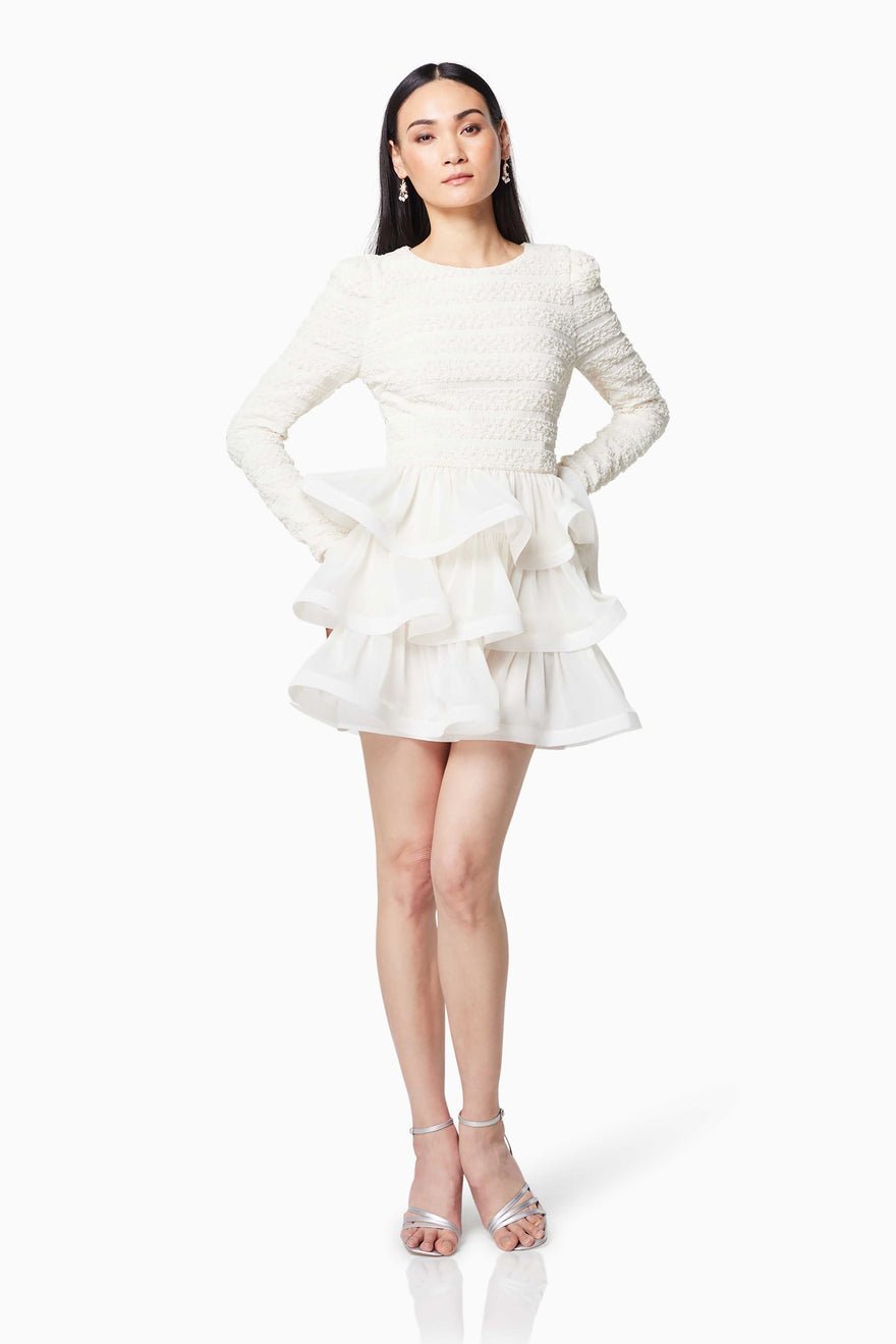 Elliatt Sophisticate Dress - Ivory photo 2