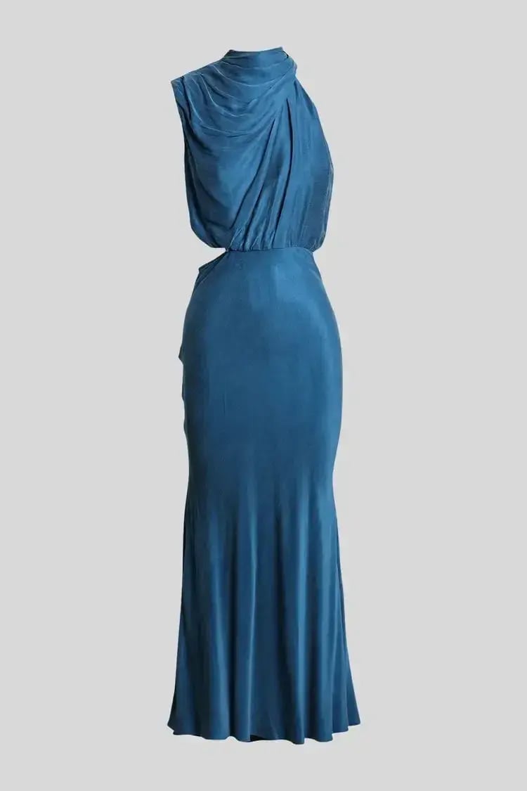 Sheike Park Ave Midi Dress Bluegreen Size 16 photo 3