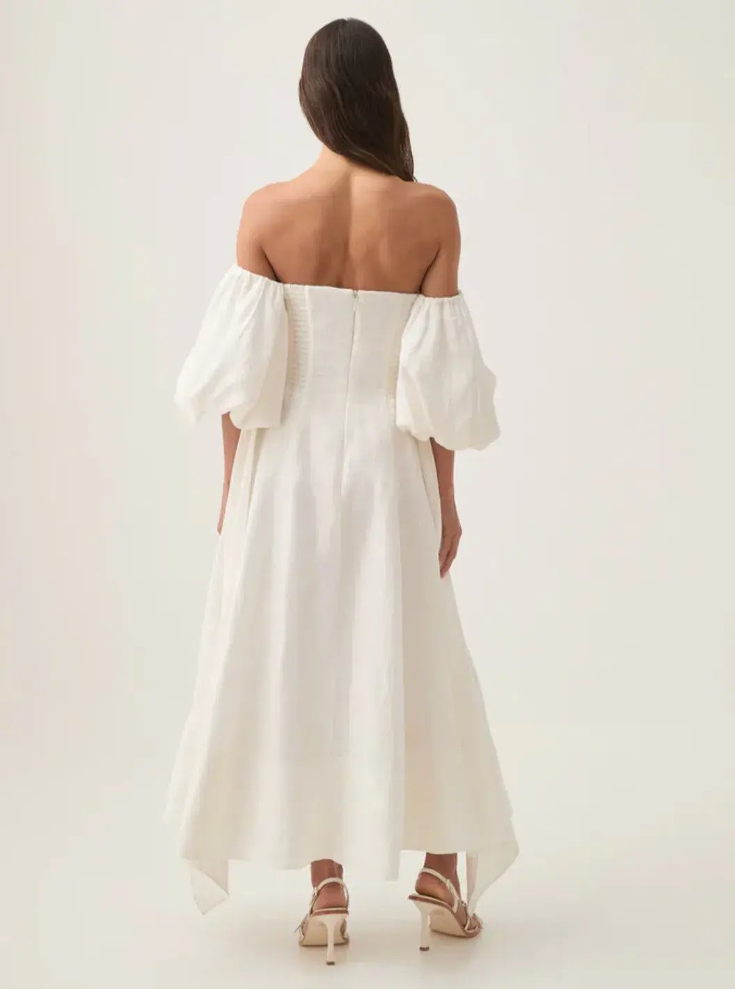 Aje Incarnation Midi Dress Ivory Size 8 photo 2