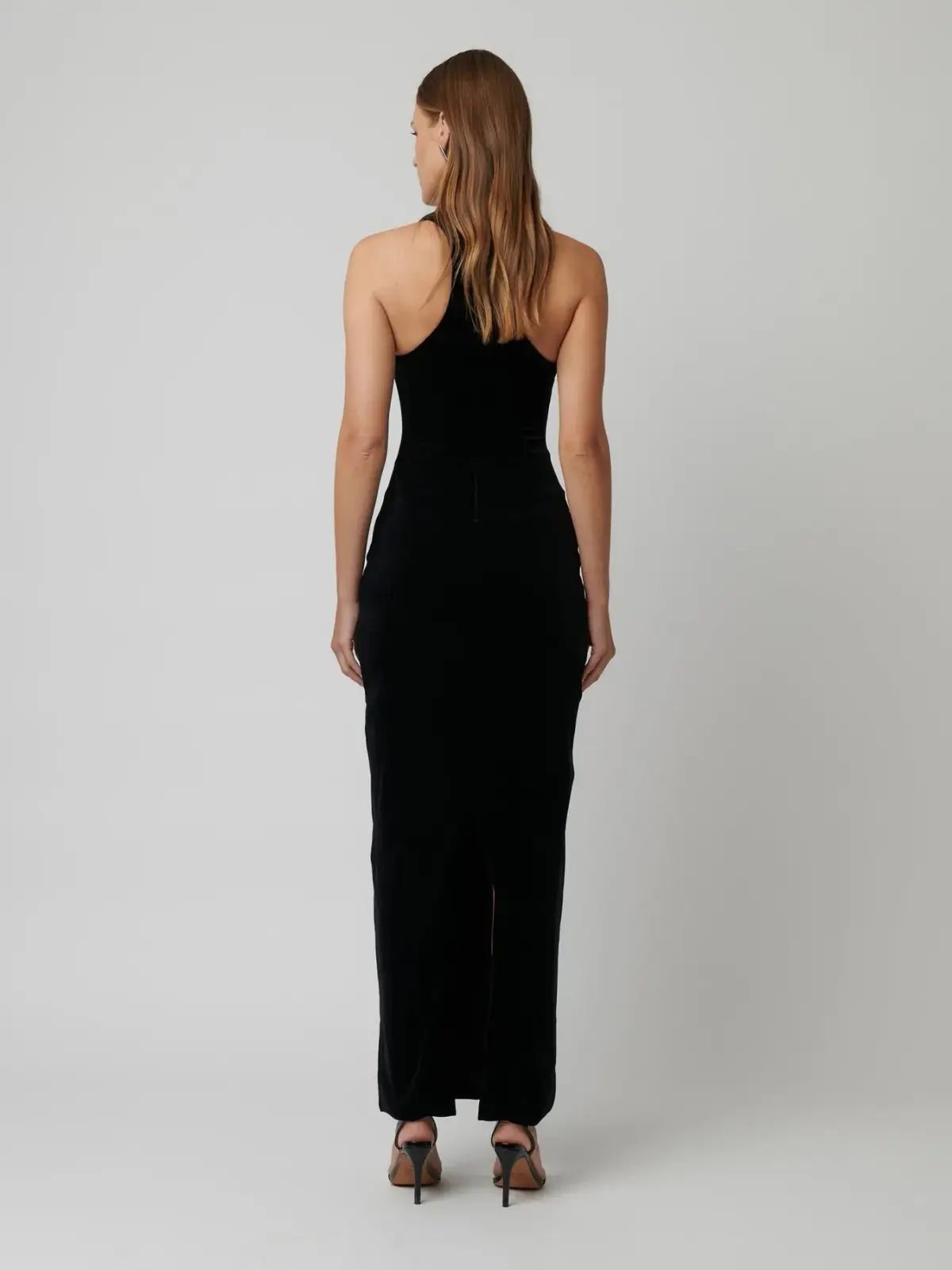 Effie Kats Eiza Gown Black Velvet Size M/AU 10 photo 2