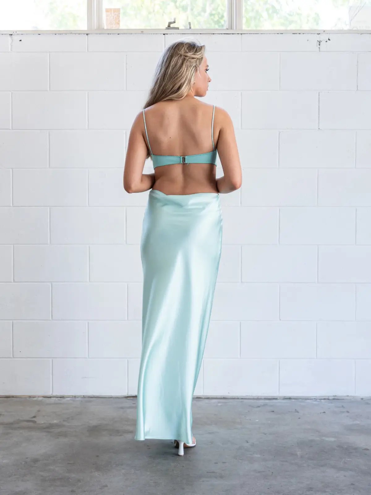 Bec & Bridge Agatha Cut Out Midi Dress in Cool Mint Size 8 photo 5