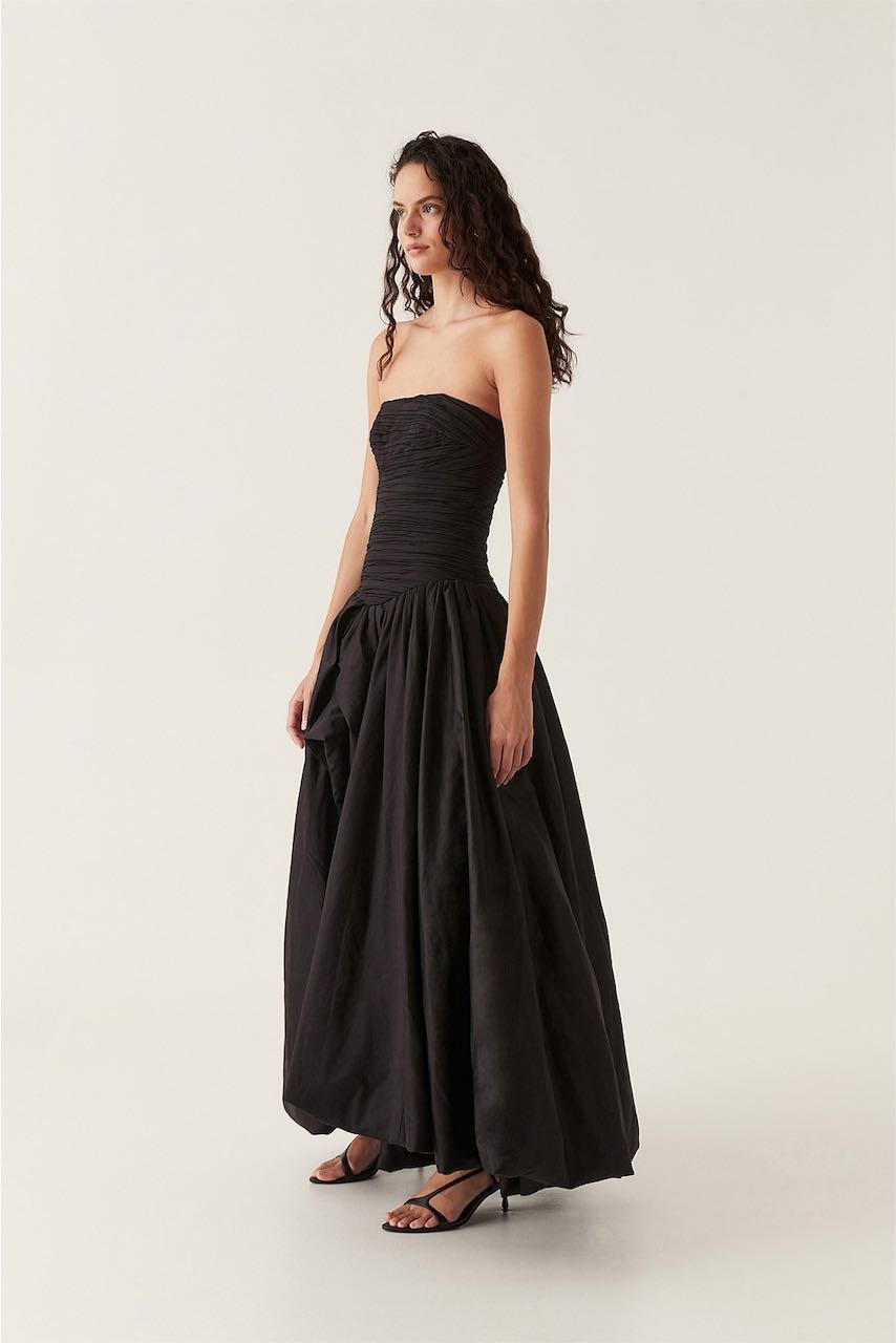 Aje Violette Bubble Hem Maxi Dress - Black photo 2